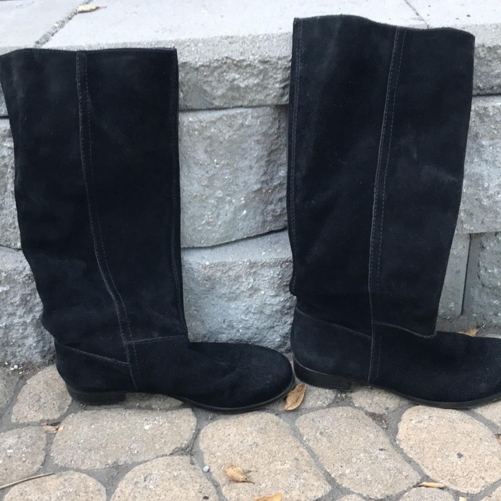 Nine West Vintage Black Suede Boots, EUC, 7.5